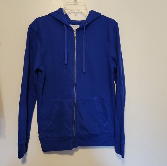🎯nwt Goodfellow blue zip up hoodie sweatshirt - Picture 2 of 4
